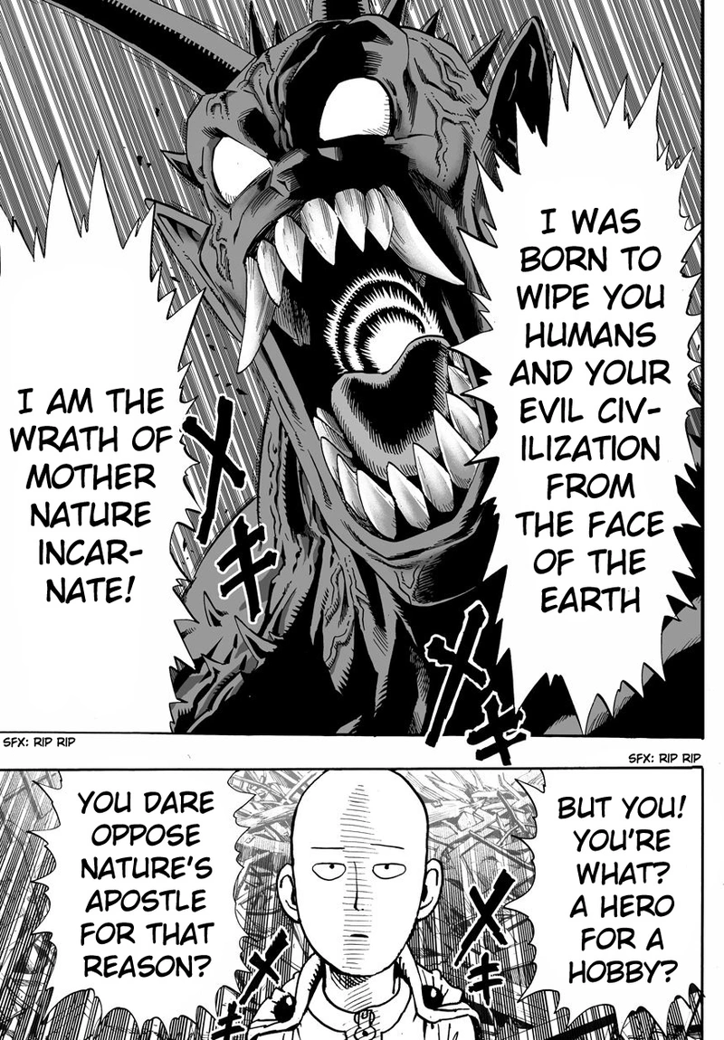 One Punch Man Manga Chapter 1 page 15 - One Punch scene