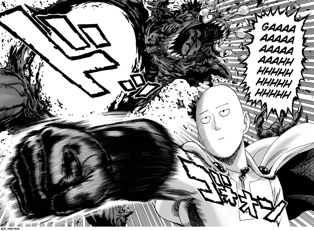One Punch Man Manga Chapter 1 page 17 - One Punch scene