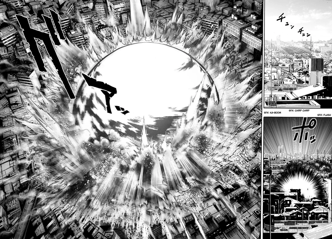 One Punch Man Manga Chapter 1 page 2 - One Punch scene