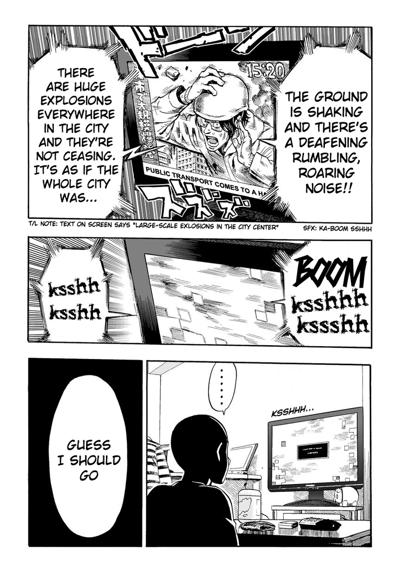 One Punch Man Manga Chapter 1 page 6 - One Punch scene