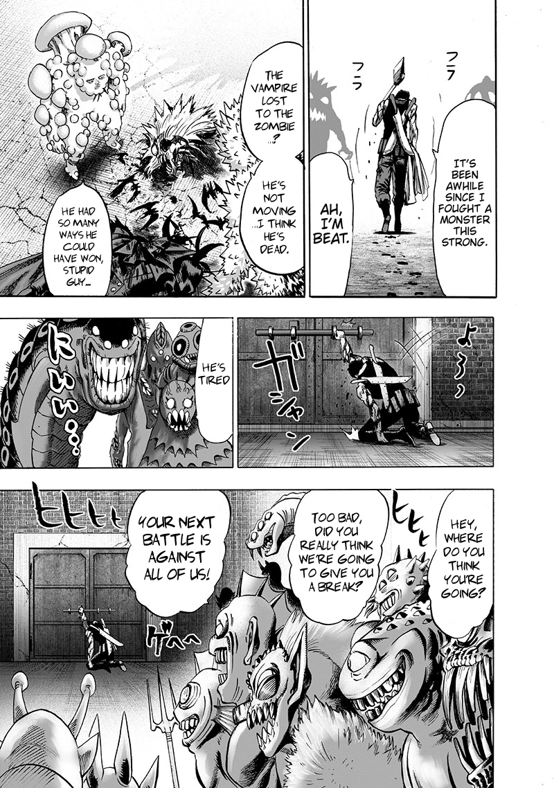 One Punch Man Manga Chapter 101 page 42 - Zombieman scene