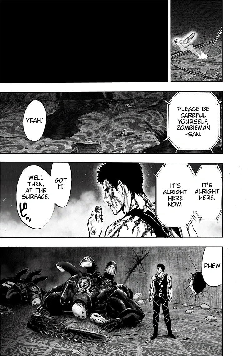 One Punch Man Manga Chapter 101 page 48 - Zombieman scene