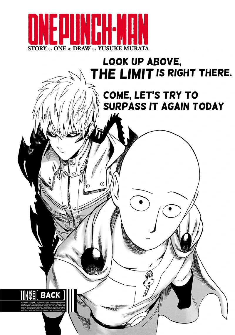 One Punch Man Manga Chapter 104 page 2 - Back scene
