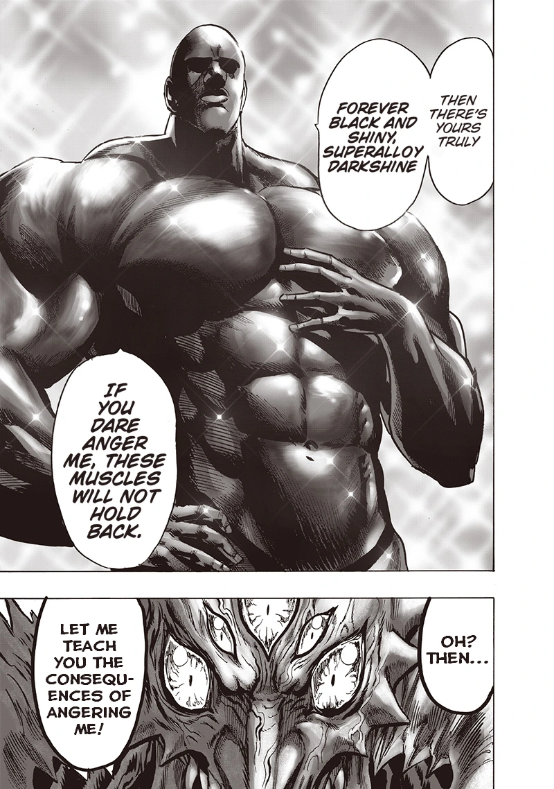 One Punch Man Manga Chapter 109 page 10 - Superalloy Darkshine scene