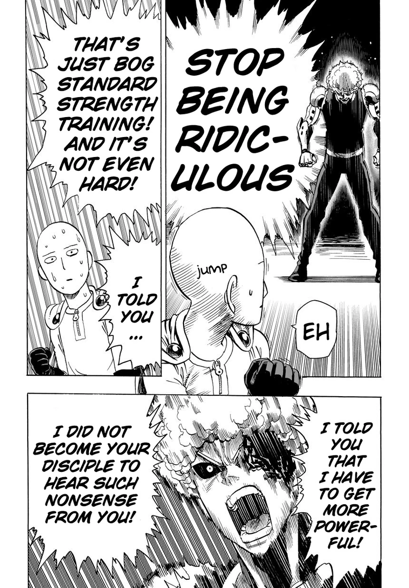 One Punch Man Manga Chapter 11 page 11 - The Key To His Power scene