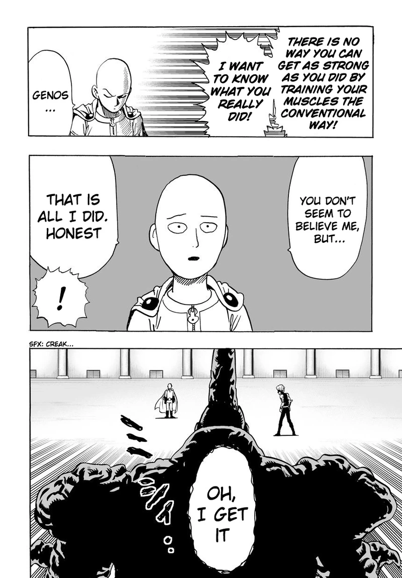 One Punch Man Manga Chapter 11 page 12 - The Key To His Power scene