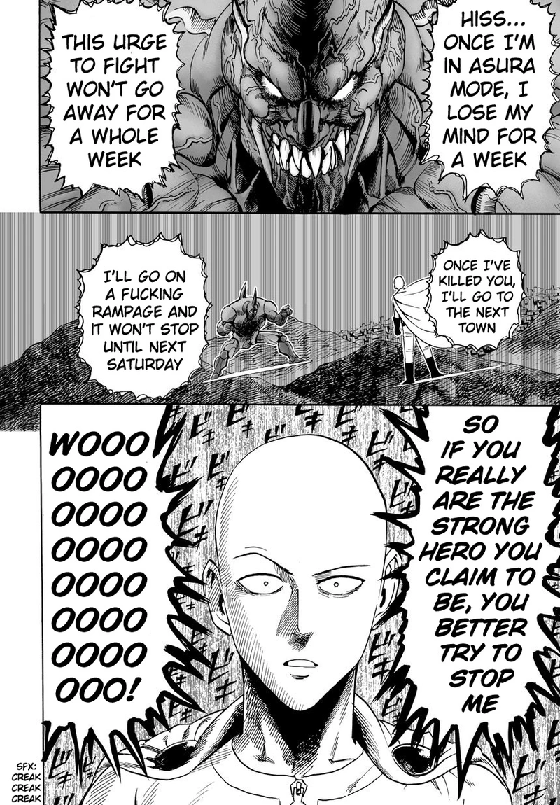 One Punch Man Manga Chapter 11 page 15 - The Key To His Power scene