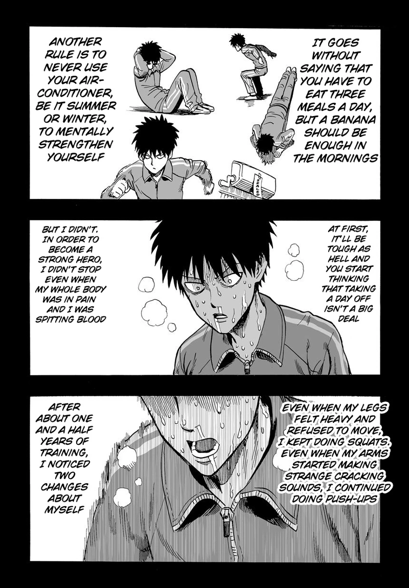 One Punch Man Manga Chapter 11 page 7 - The Key To His Power scene