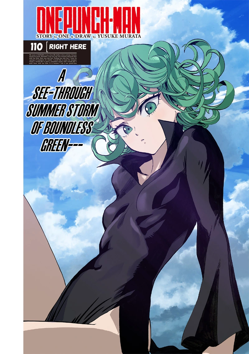 One Punch Man Manga Chapter 110 page 1 - Right Here scene