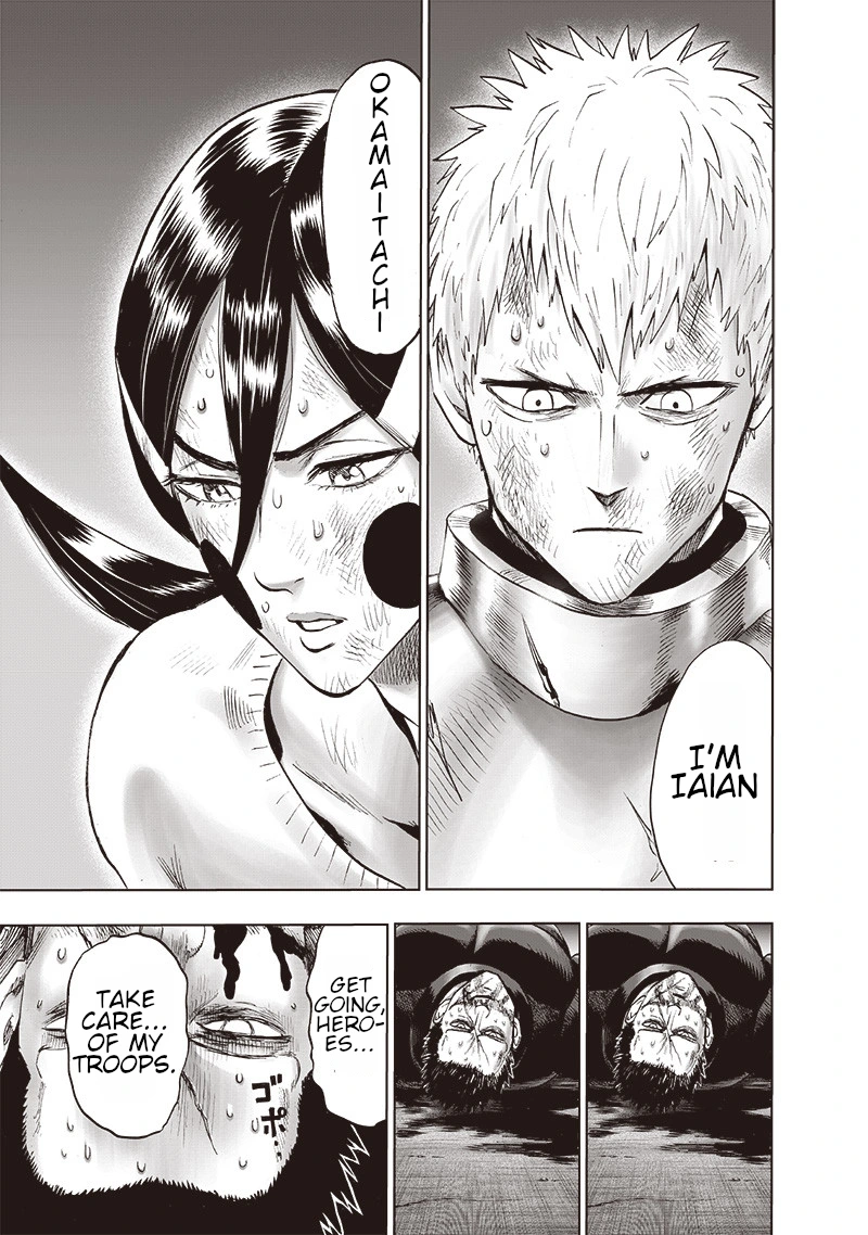 One Punch Man Manga Chapter 110 page 23 - Right Here scene