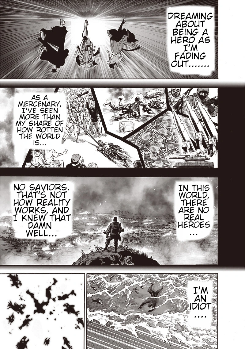 One Punch Man Manga Chapter 110 page 25 - Right Here scene