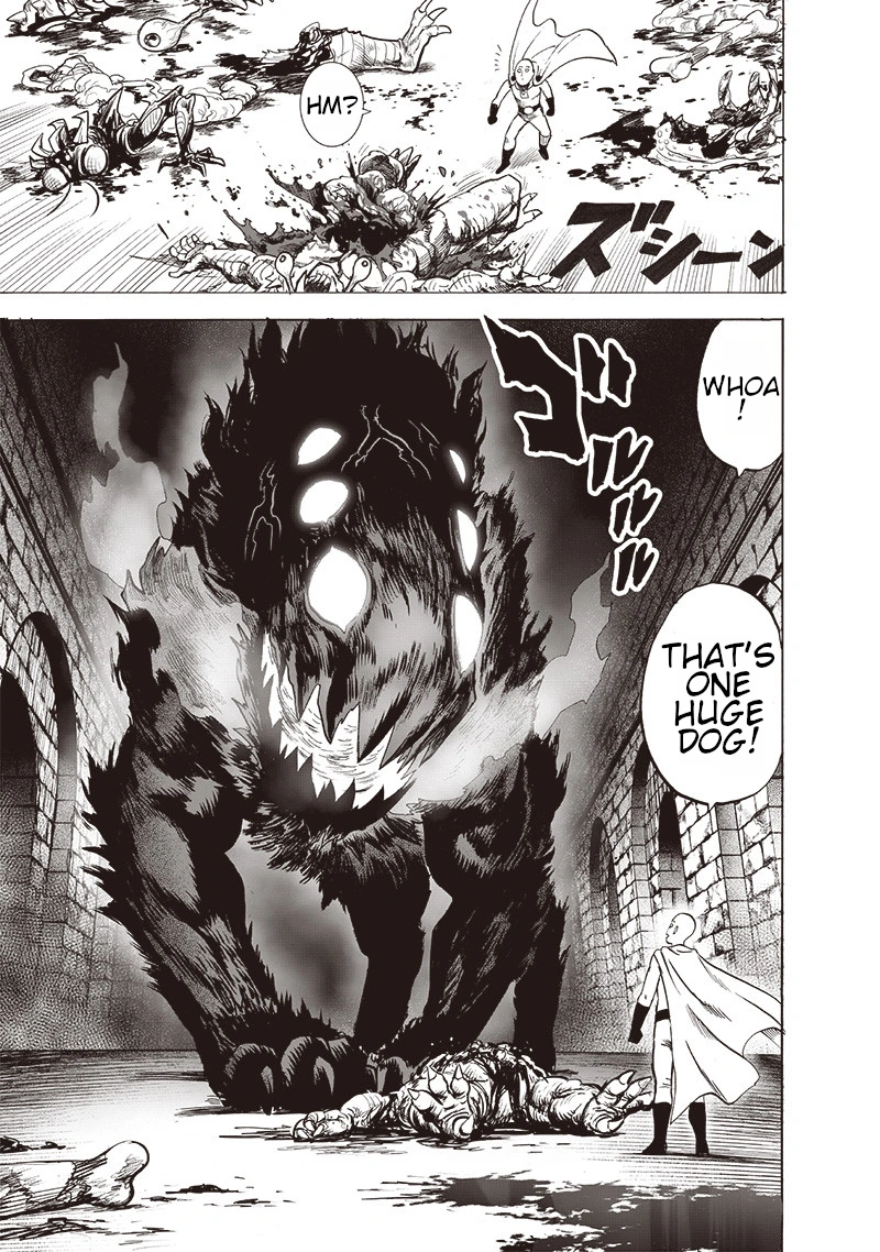 One Punch Man Manga Chapter 110 page 27 - Right Here scene