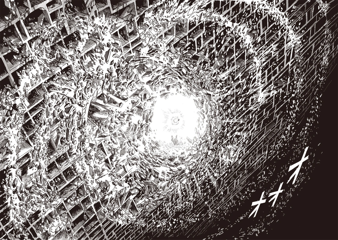 One Punch Man Manga Chapter 110 page 32 - Right Here scene