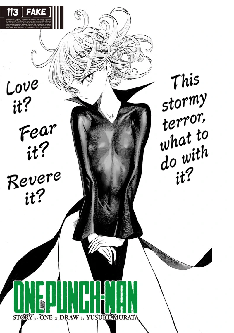 One Punch Man Manga Chapter 113 page 1 - Fake scene