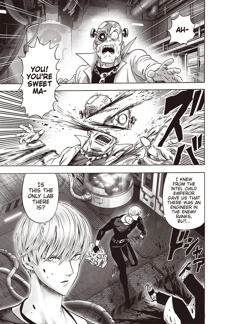 One Punch Man Manga Chapter 114.2 page 2 - Mirror scene