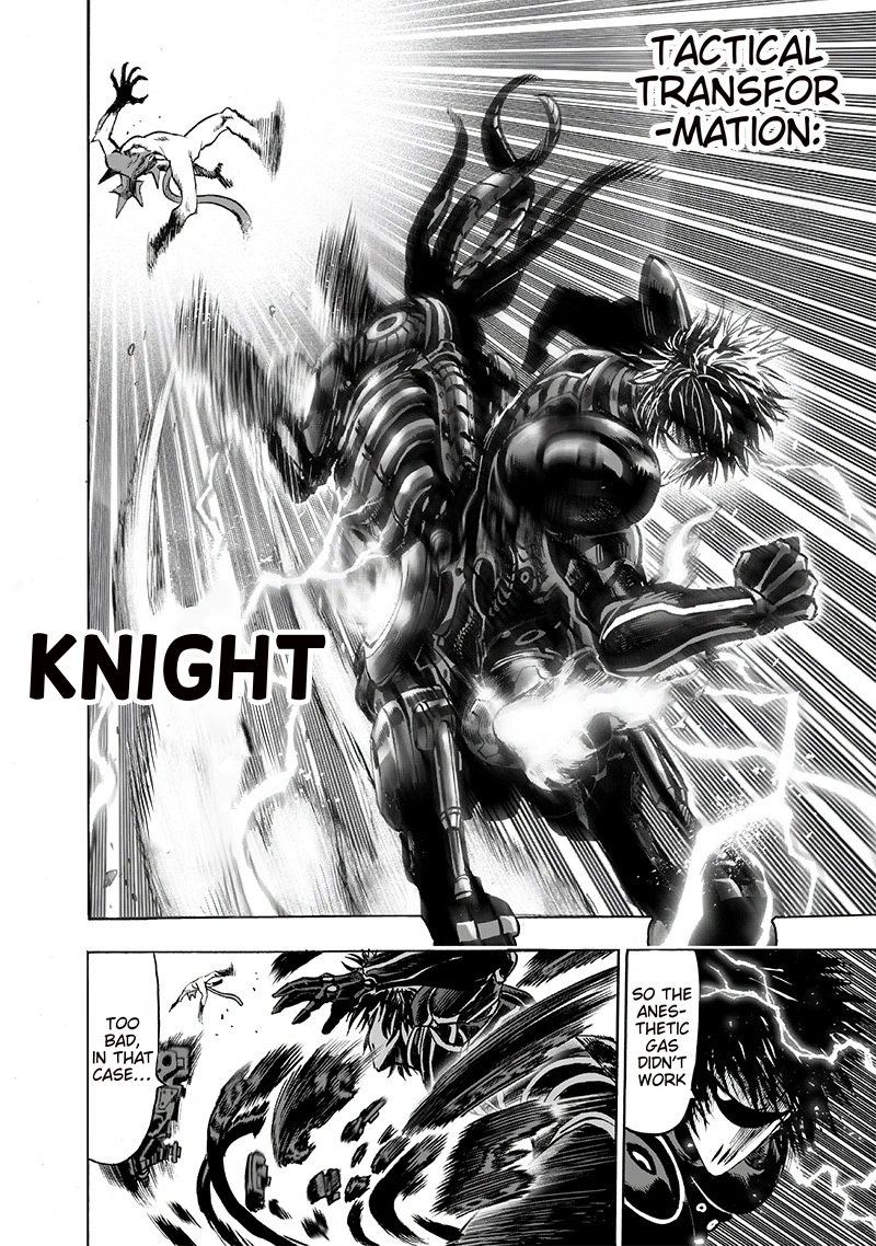 One Punch Man Manga Chapter 118 page 10 - Drive Knight scene