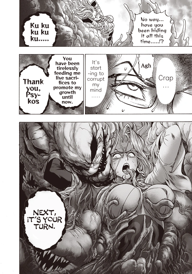 One Punch Man Manga Chapter 128 page 9 - Invasive Touch scene