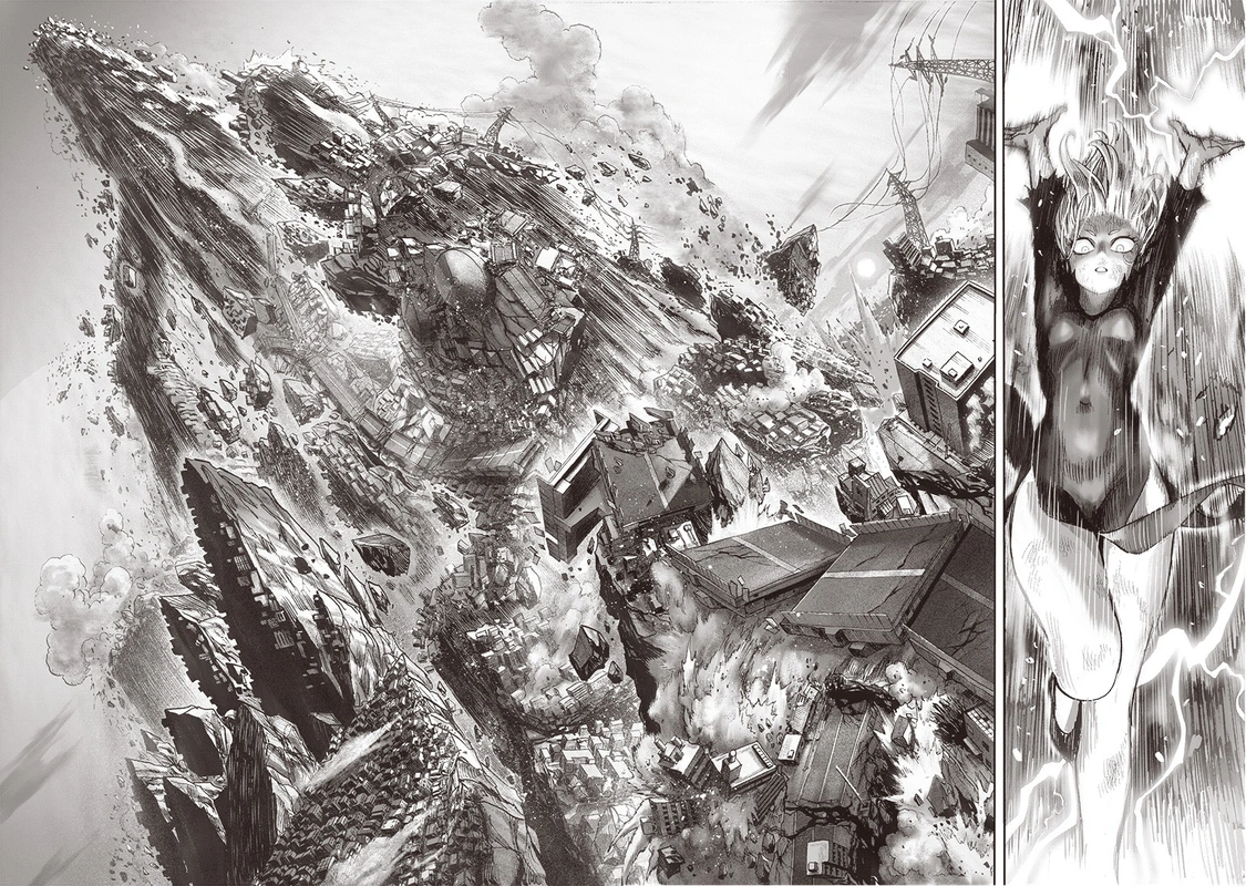 One Punch Man Manga Chapter 130 page 21 - Tatsumaki Full Power scene