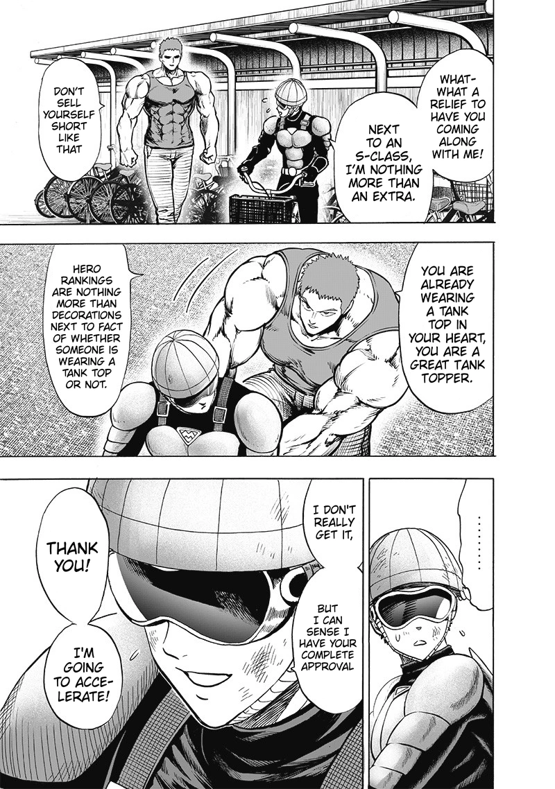 One Punch Man Manga Chapter 131 page 10 - Won't Lose! scene