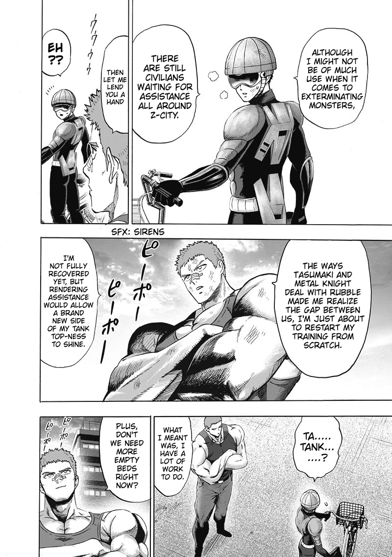 One Punch Man Manga Chapter 131 page 9 - Won't Lose! scene