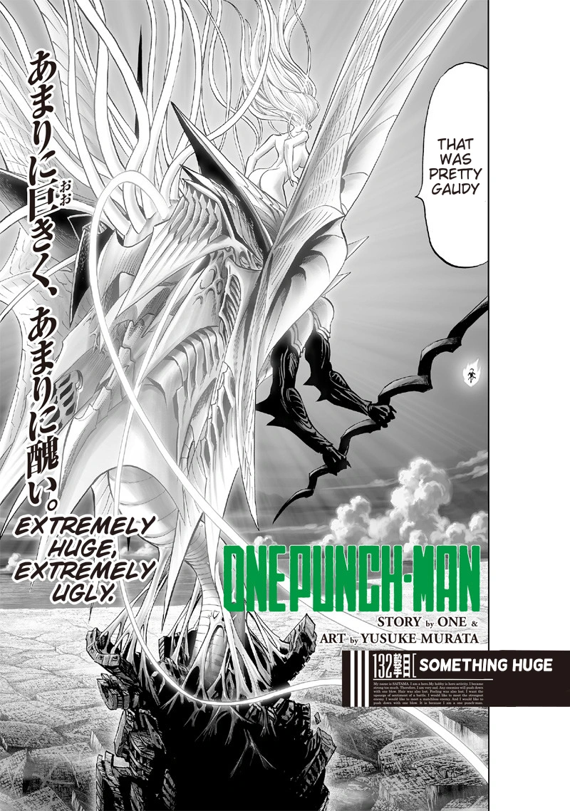 One Punch Man Manga Chapter 132 page 1 - Something Huge scene