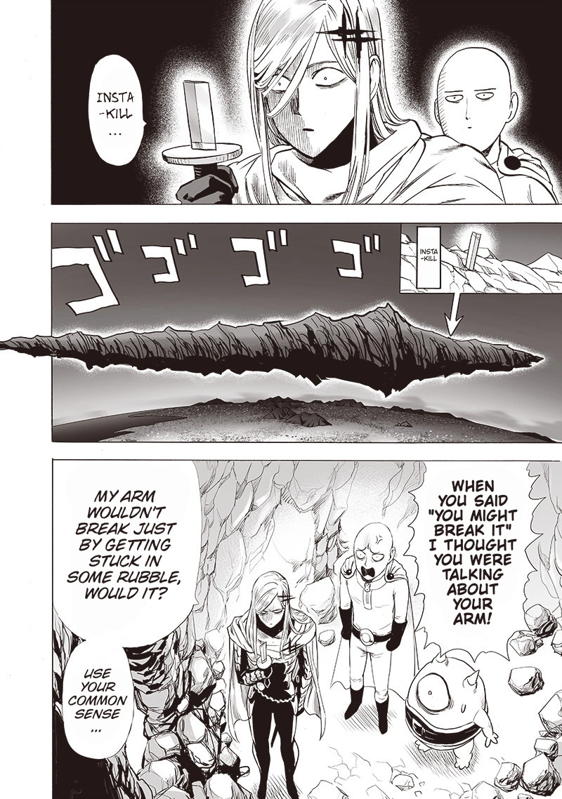 One Punch Man Manga Chapter 138 page 35 - Into the Abyss scene