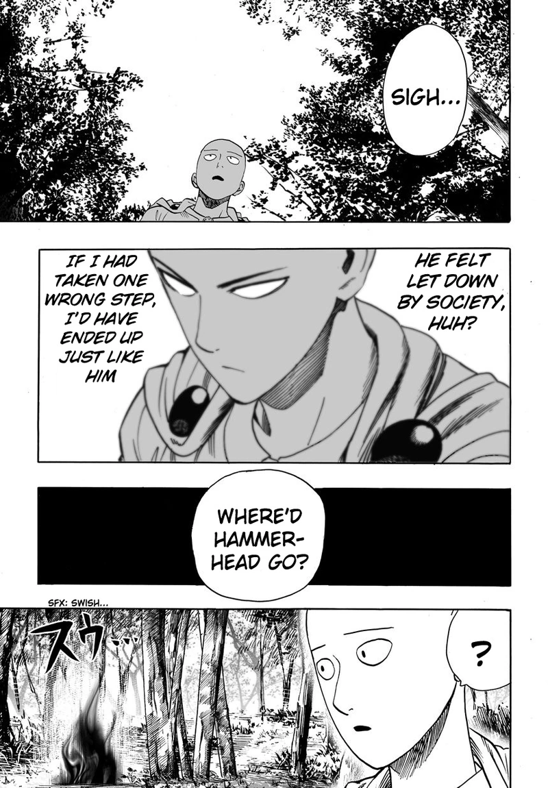 One Punch Man Manga Chapter 14 page 12 - Don't Know You scene