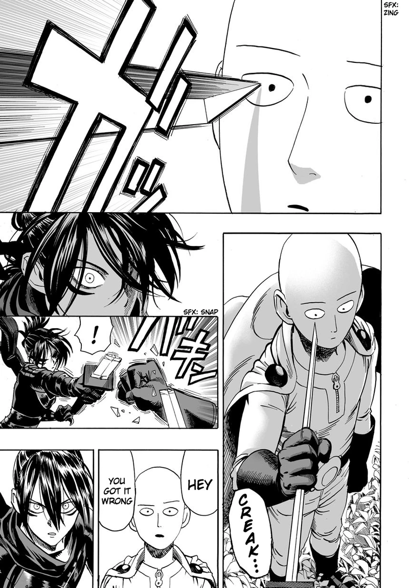 One Punch Man Manga Chapter 14 page 15 - Don't Know You scene