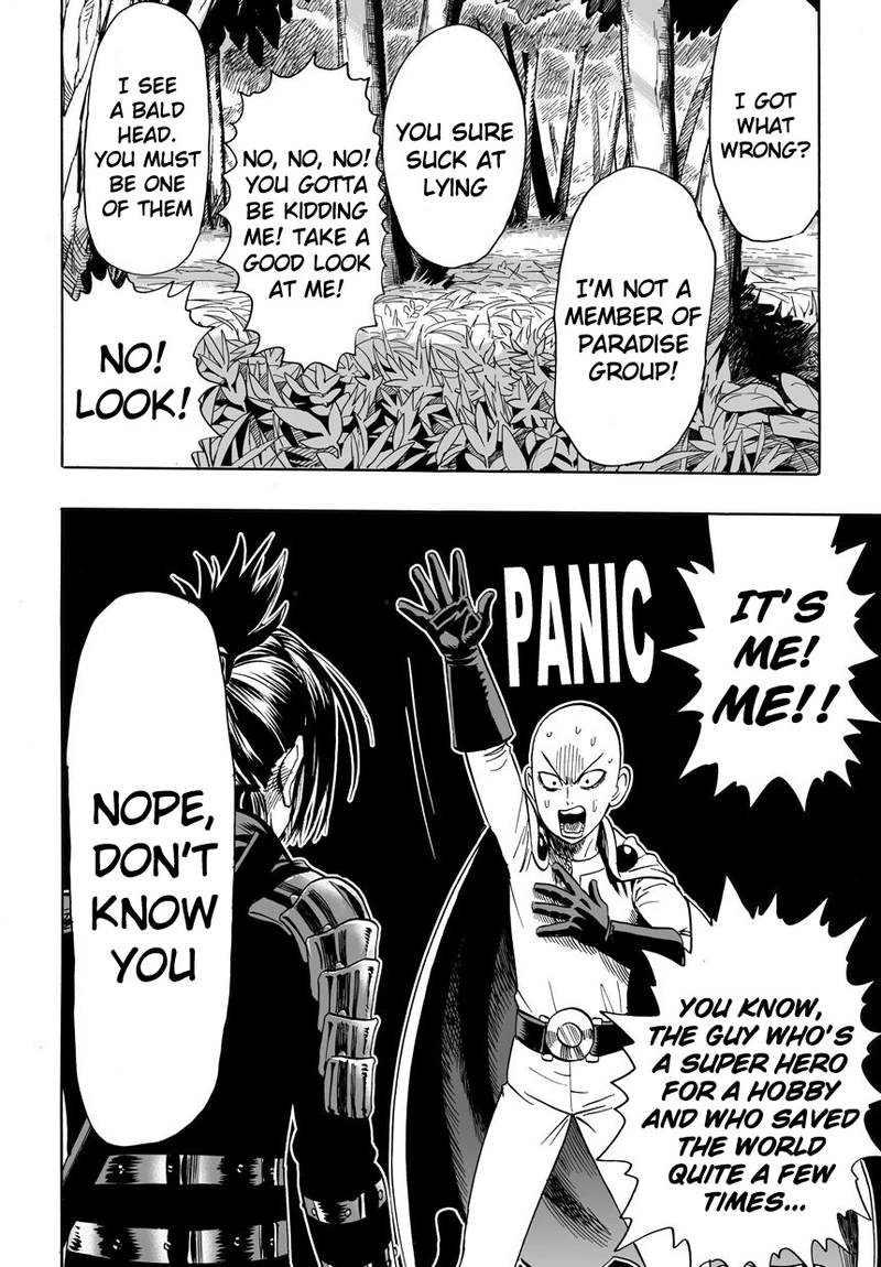 One Punch Man Manga Chapter 14 page 16 - Don't Know You scene