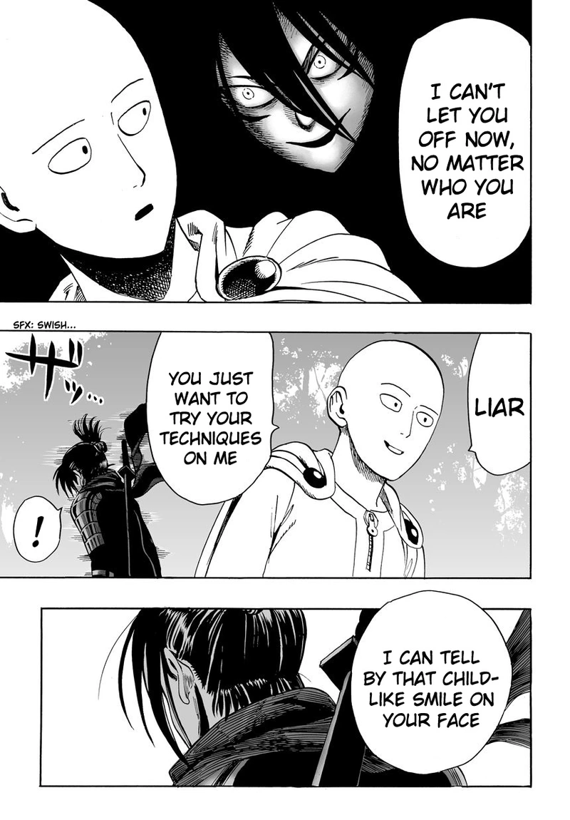 One Punch Man Manga Chapter 14 page 19 - Don't Know You scene