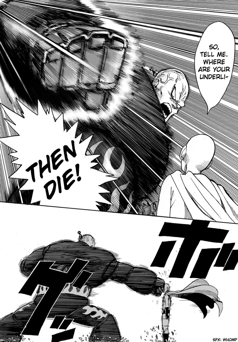 One Punch Man Manga Chapter 14 page 4 - Don't Know You scene