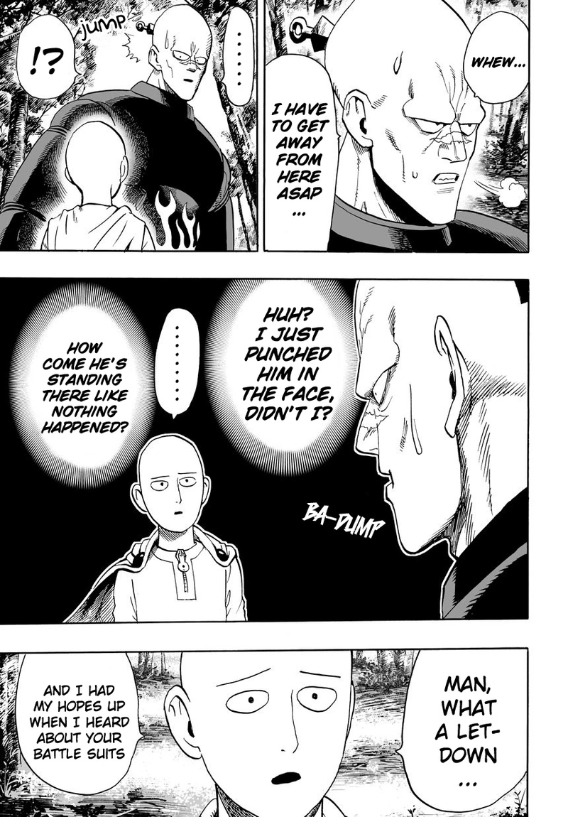One Punch Man Manga Chapter 14 page 5 - Don't Know You scene