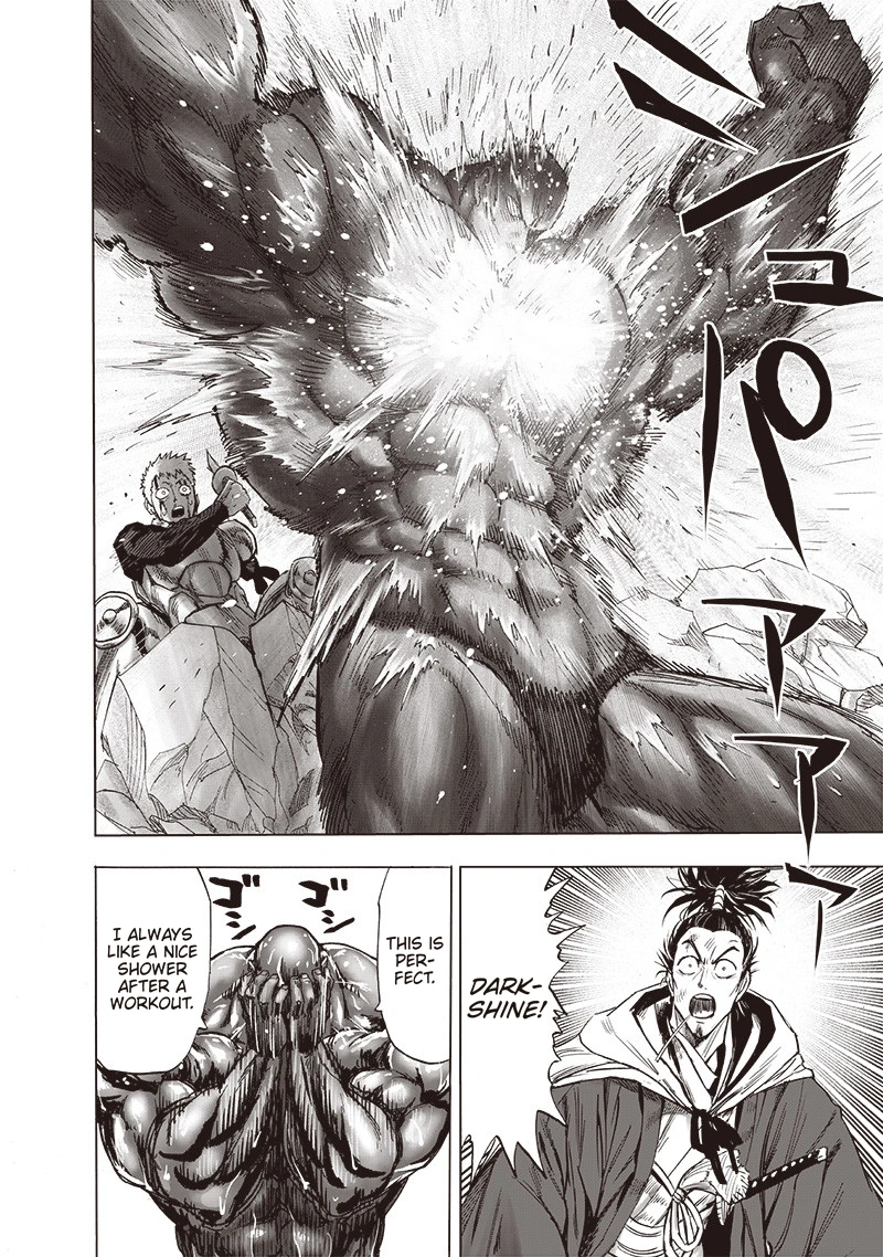 One Punch Man Manga Chapter 145 page 7 - Superalloy Darkshine scene