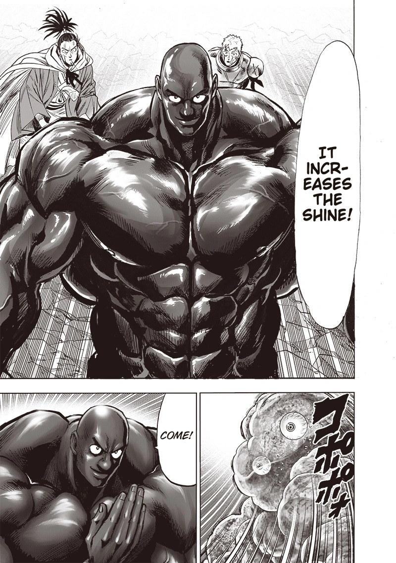 One Punch Man Manga Chapter 145 page 8 - Superalloy Darkshine scene