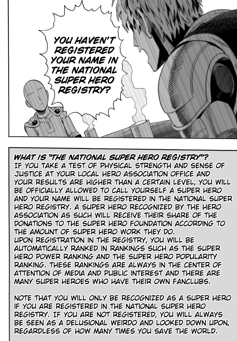 One Punch Man Manga Chapter 15 page 22 - Hobby and Work scene