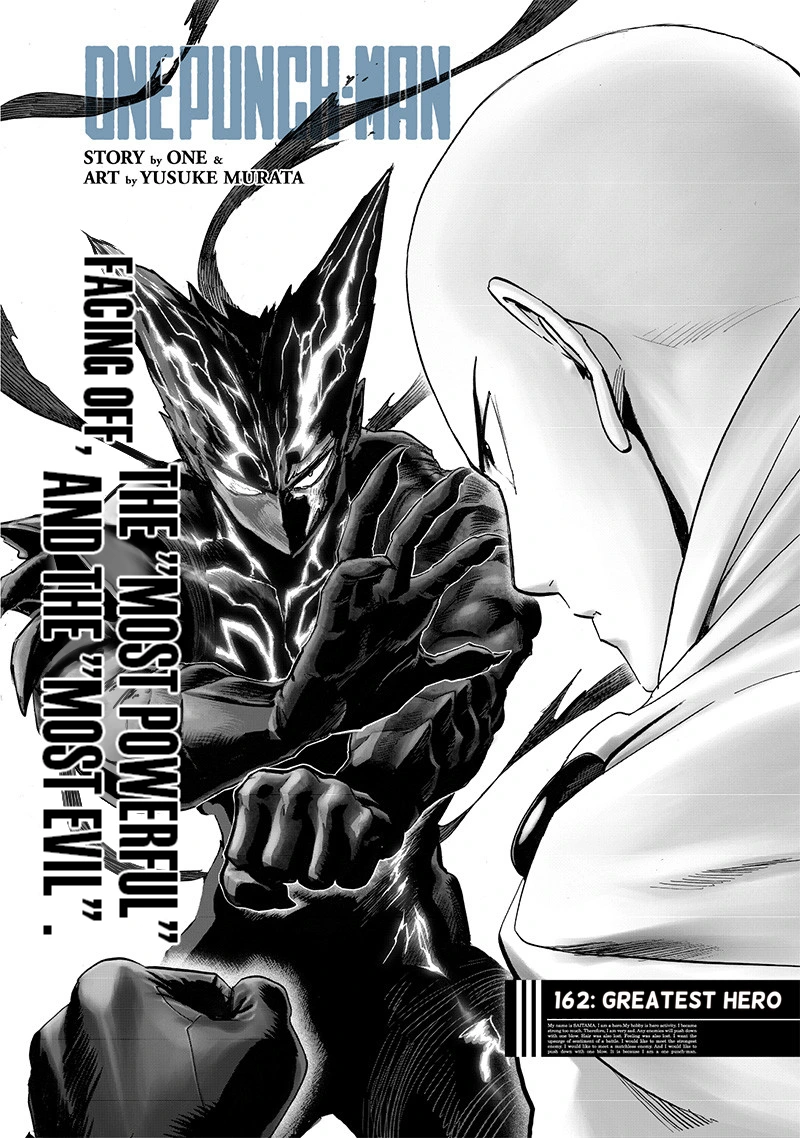 One Punch Man Manga Chapter 162 page 1 - Greatest Hero scene