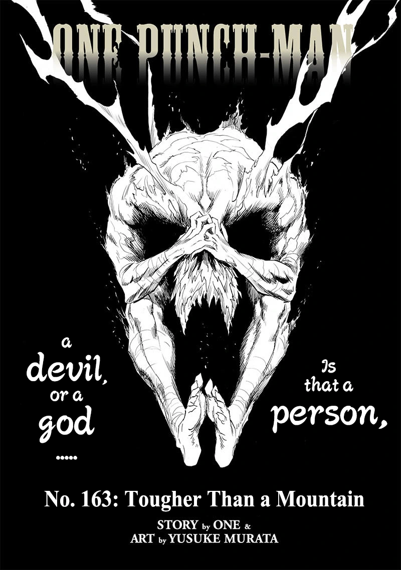 One Punch Man Manga Chapter 163 page 1 - Tougher Than a Mountain scene