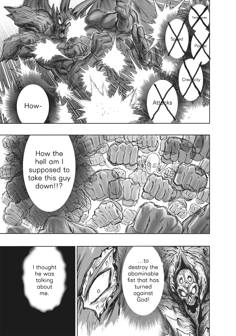 One Punch Man Manga Chapter 164 page 21 - The Abominable Fist That Turned Against God scene