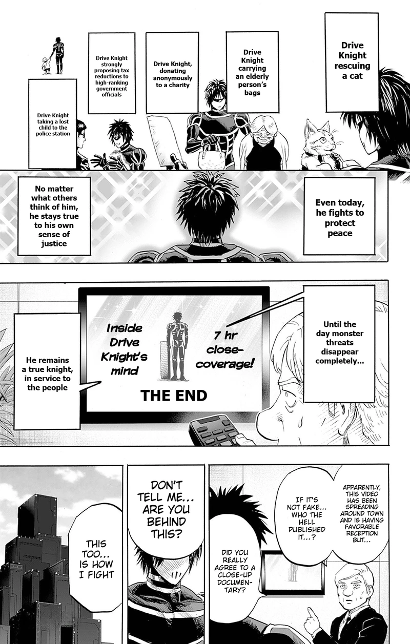 One Punch Man Manga Chapter 166.5 page 12 - Rumors About Drive Knight | Volume 33 Extras scene