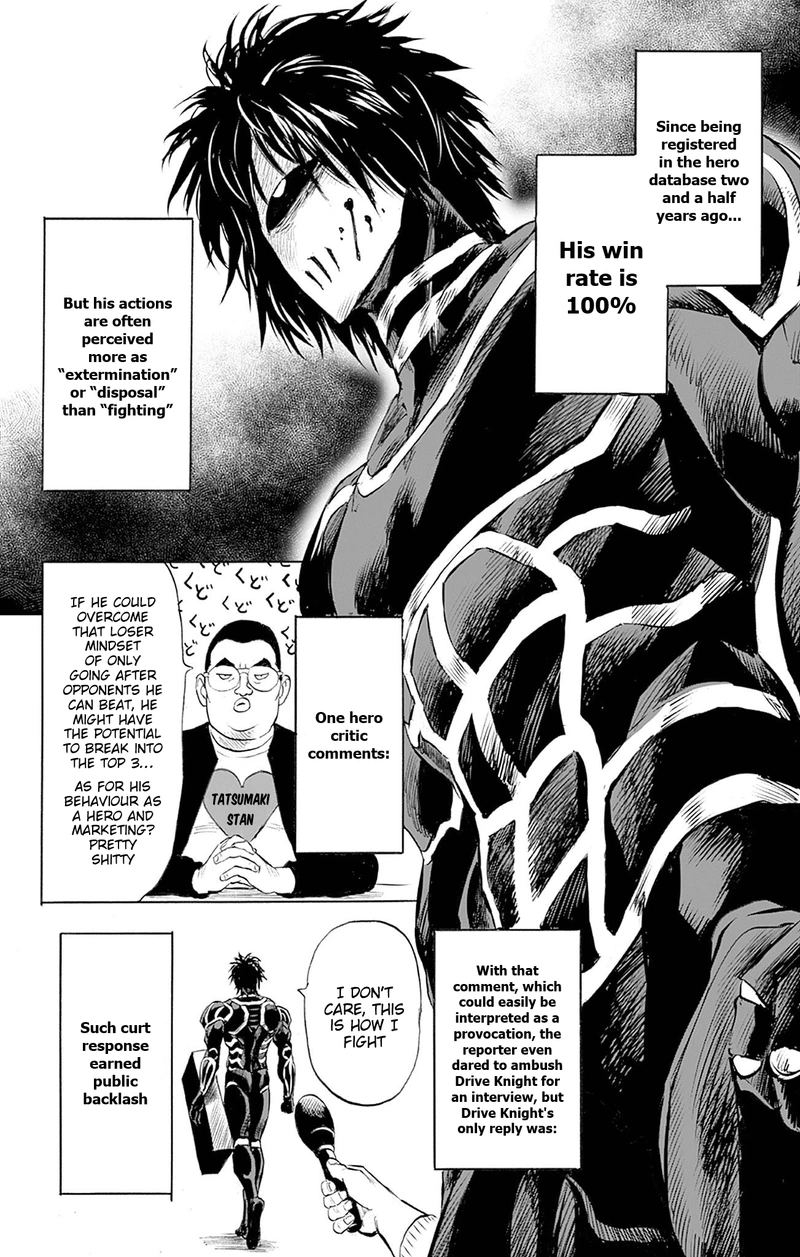 One Punch Man Manga Chapter 166.5 page 9 - Rumors About Drive Knight | Volume 33 Extras scene