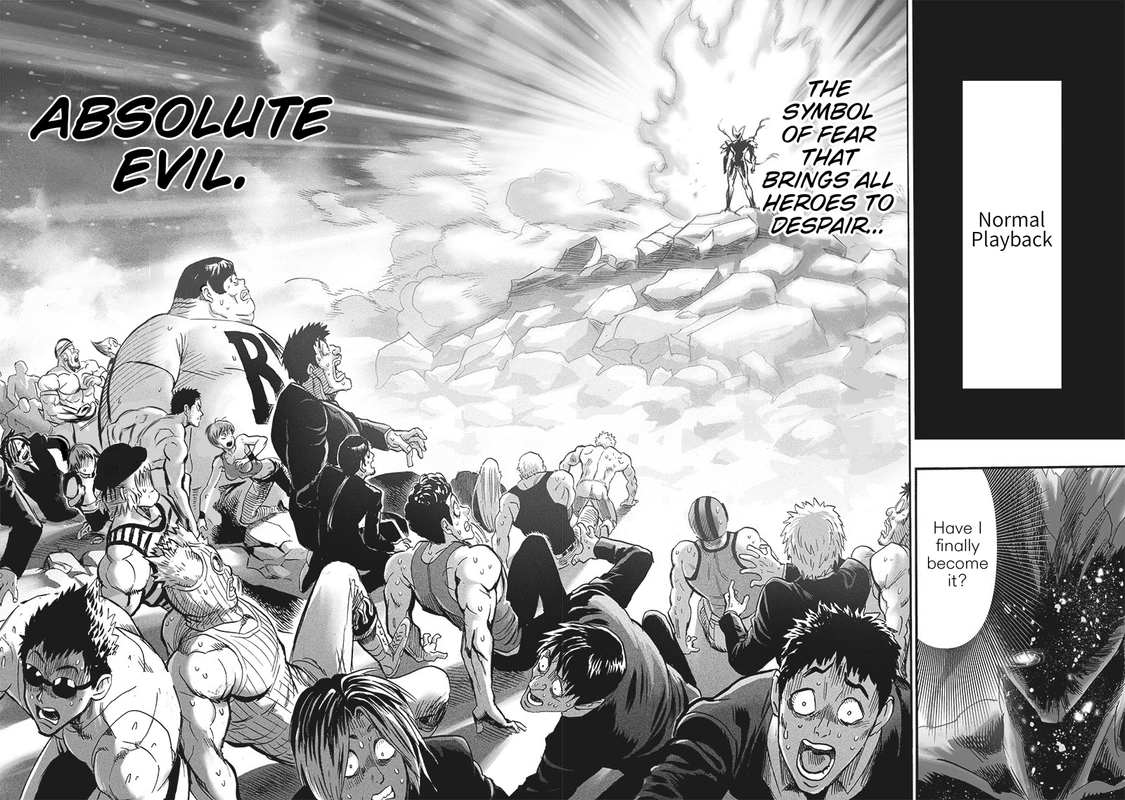 One Punch Man Manga Chapter 168 page 61 - Awakening of the Gods scene