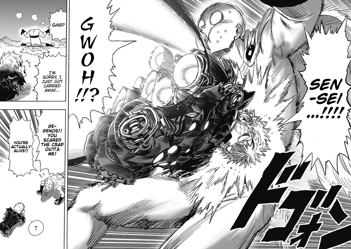 One Punch Man Manga Chapter 168 page 72 - Awakening of the Gods scene