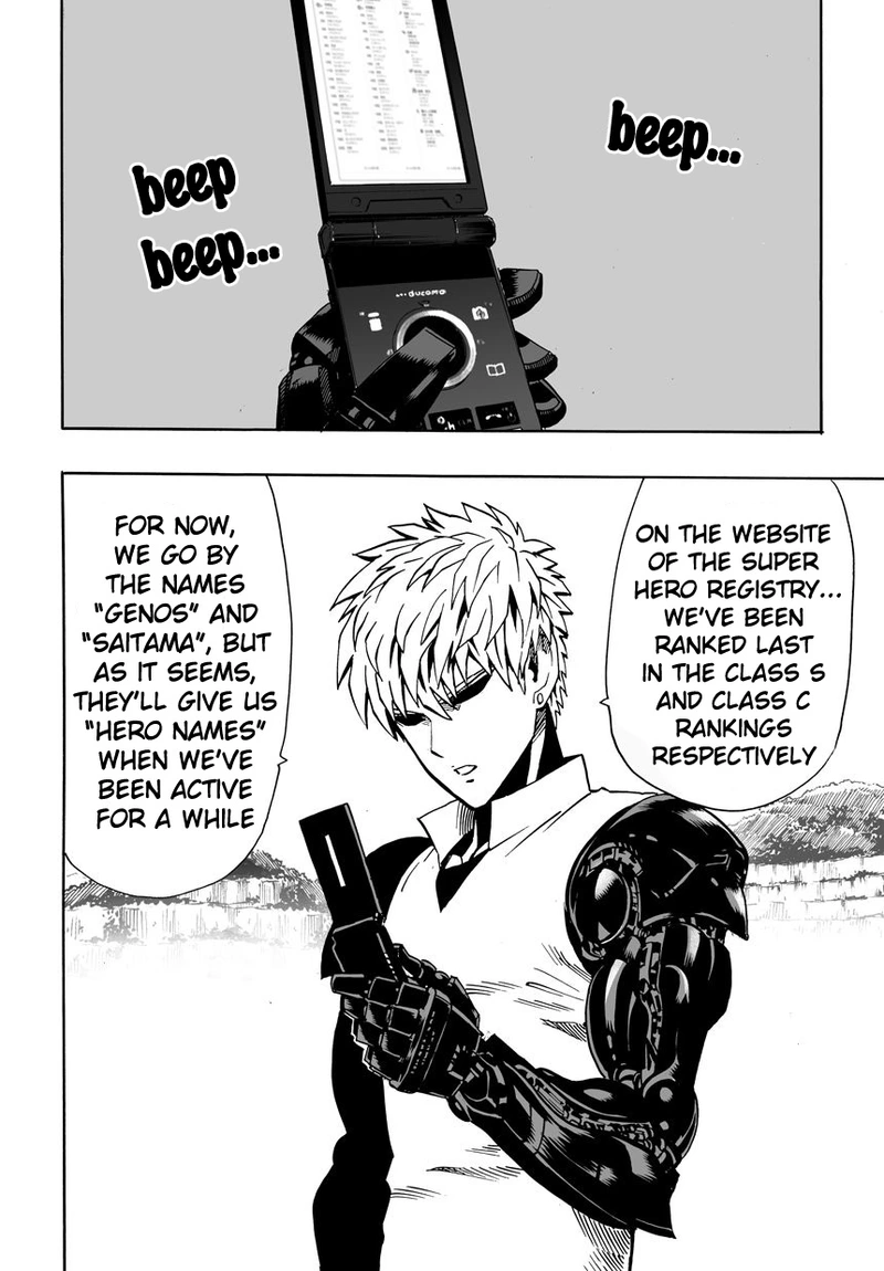 One Punch Man Manga Chapter 17 page 2 - Sparring scene