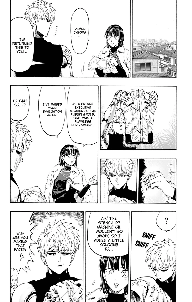 One Punch Man Manga Chapter 170.5 page 6 - Sewing | Volume 34 Extras scene