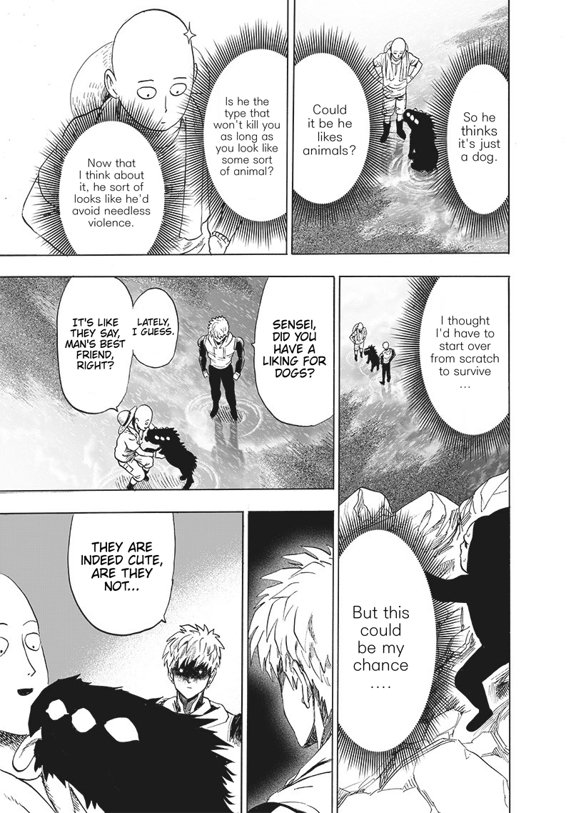 One Punch Man Manga Chapter 171 page 28 - The Last Guy I Wanna Run Into scene