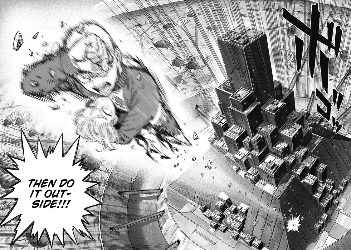One Punch Man Manga Chapter 178 page 25 - Do it outside scene