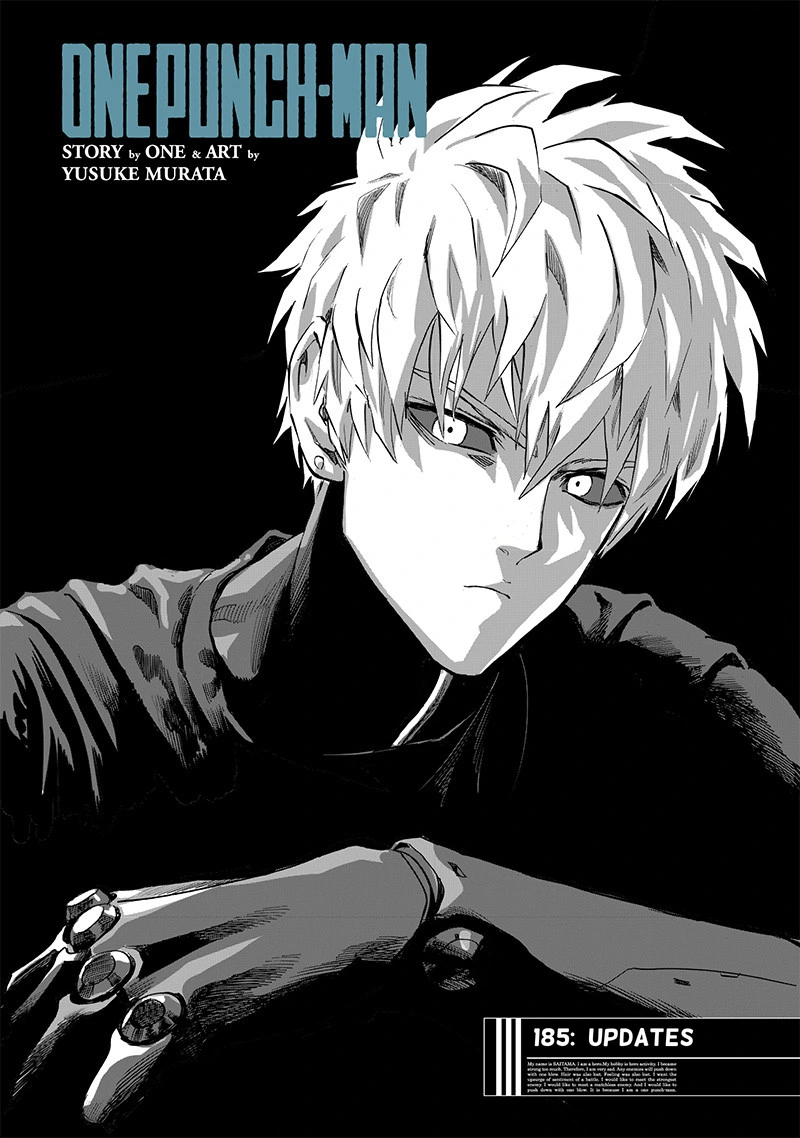 One Punch Man Manga Chapter 185 page 1 - Updates scene