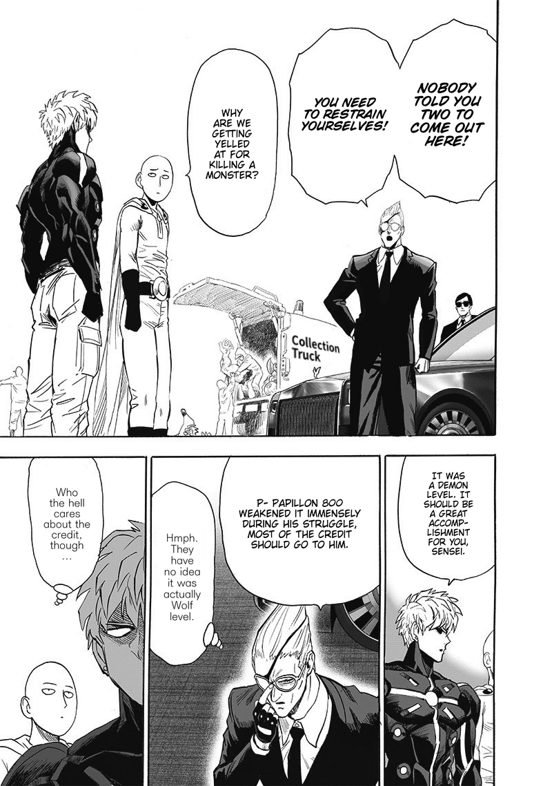 One Punch Man Manga Chapter 187 page 31 - The Butterfly and The Back scene