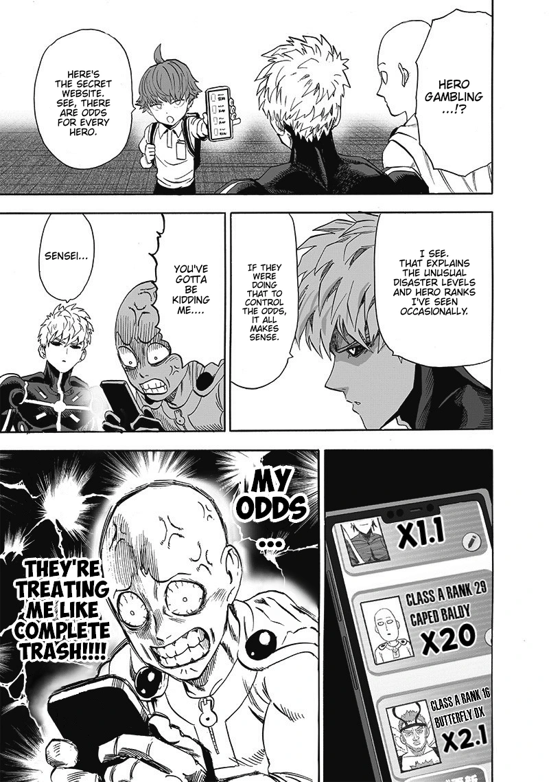 One Punch Man Manga Chapter 187 page 33 - The Butterfly and The Back scene