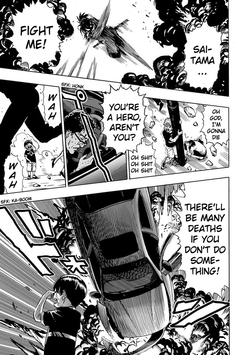 One Punch Man Manga Chapter 19 page 22 - No Time for This scene